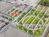 S-PARK KAPOSVAR_aerial view of playground and Biborliget leisure park